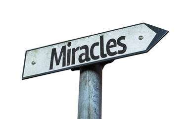 Miracles sign isolated on white background