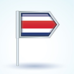 Flag of Costa rica, vector illustration