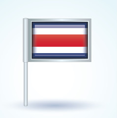 Flag of Costa rica, vector illustration