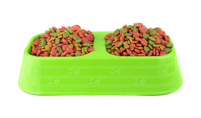 Dog Food isolated on white background