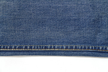 Jeans are beautifully detailed blue, dark blue and black