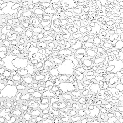 Vector cartoon clouds postal