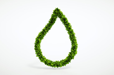 Eco blank water drop symbol