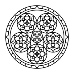 Vector gothic rosetta ornament
