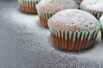 Homemade chocolate muffins