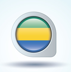 Flag of Gabon, vector illustration