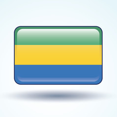 Flag of Gabon, vector illustration