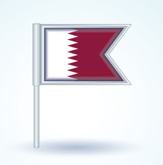 Flag of Qatar, vector illustration
