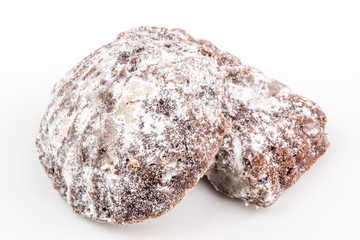 closeup view of traditional homemade cacao cookie