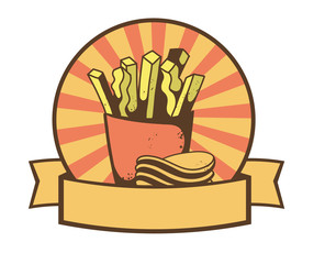 French fries and chips banner