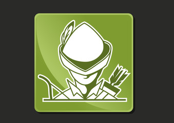 Man with bow and arrow