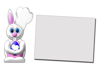Obraz premium Hase - Rezept - Zettel - Osterhase