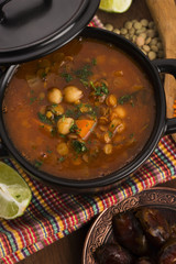 Moroccan traditional soup - harira, the traditional Berber soup