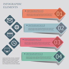 Modern origami style infographic banners