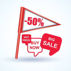 Sale Tags, Vector Illustration.