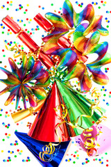 colorful party and holidays decorations background