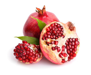 Pomegranate isolated on white background