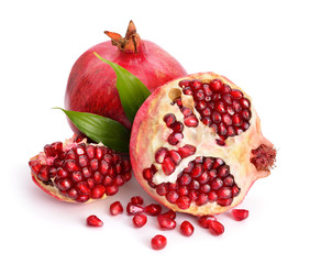 Pomegranate isolated on white background