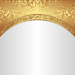 white background with golden ornaments