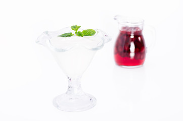 Yoghurt and cranberries