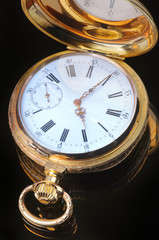 Vintage golden pocket watch