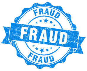 Fototapeta premium fraud blue grunge seal isolated on white
