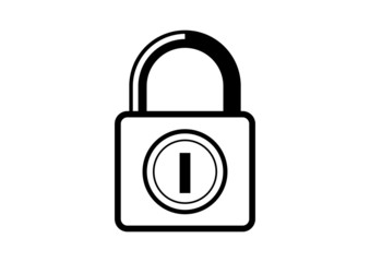 Padlock vector icon on white background