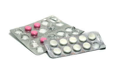 two blister with various pills