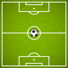 Football field with ball