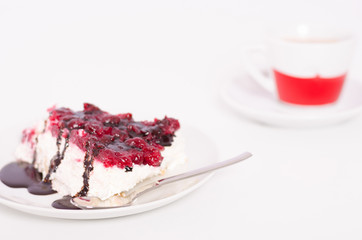 Delicious handmade slice of cheese cake