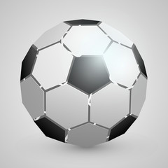 Abstract soccer 3d ball