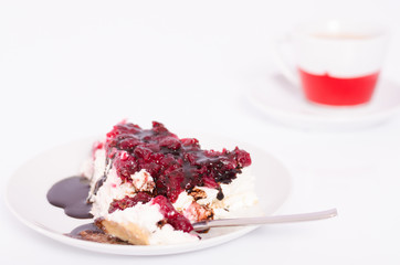 Delicious handmade slice of cheese cake