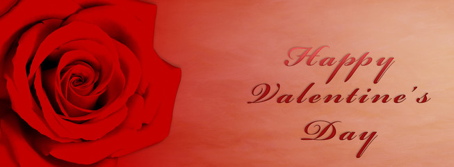 Happy valentine's red rose tag