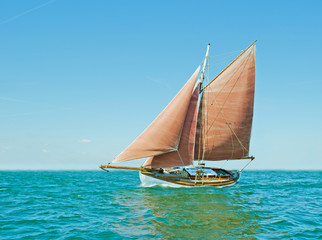 Old sailing boat - 76998489