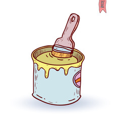 Paint brush icon, vector illustration