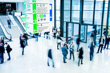 People at a trade fair