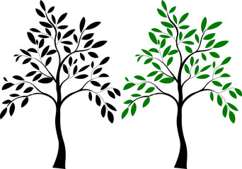Illustration of tree silhouette