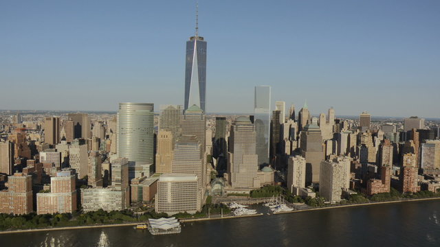 Aerial Manhattan World Trade Centre New York USA 