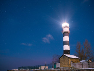 Riga Lighthouse in a starry night