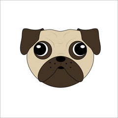Vector of a Pugs Face