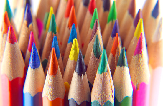 Color pencils, view macro