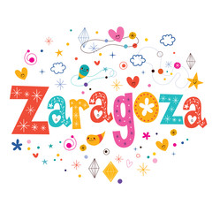 Zaragoza text typography lettering design