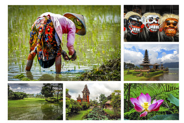 Collage Eindrücke von Bali, indonesien