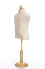 Close up of dummy on white background