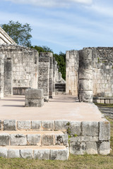 A view of part of the complex Chichen Itza, Mexico.