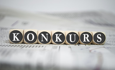 Würfel mit Konkurs