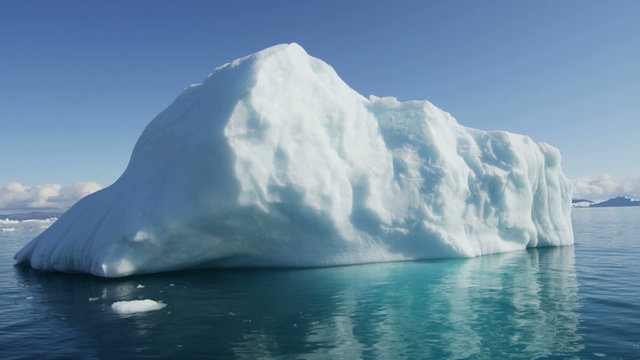Icefjord iceberg climate change glacial sunlight reflection Disko Bay 
