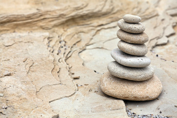 Fototapeta na wymiar stones for spa therapy