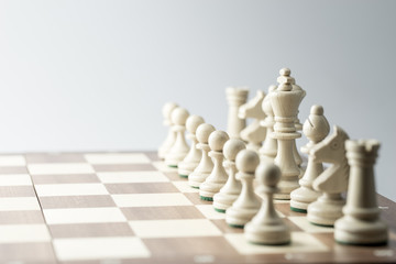 Chess figure, business concept strategy, leadership, team and su