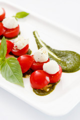 mozzarella with cherry tomato